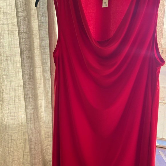 Size xs deep red cowl neck sleeveless blouse. - Picture 3 of 3